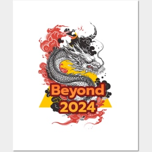 Chinese Dragon Beyond 2024: Pop Art Illustration Tee Posters and Art